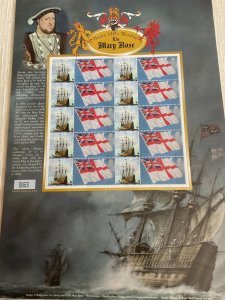 2009 Henry VIII's Ship The Mary Rose Buckingham Ltd Edition Smiler Sheet BC-210