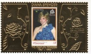 Micronesia 2007 - PRINCESS DIANA - Gold Souvenir Stamp Sheet - Scott #763 - MNH