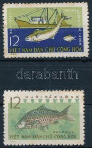Vietnam stamp Fishing set (stain) MNH 1963 Mi 262-263 Fishes Ships WS234910