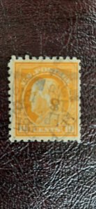 US Scott # 433; 10c Franklin; used from 1914; F/VF centering