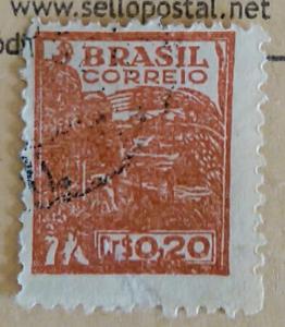 Brazil Stamp 1947 SC #659 Agriculture 20c Used.