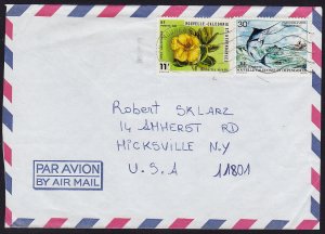 New Caledonia - 1979-1980 - Scott #C154,453 - used on cover to USA