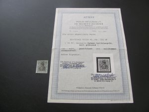 GERMANY 1919 MNH BEFUND OECHSNER MI. 104bF SC 90 VARIETY XF 200 EUROS (122)