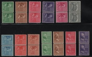 839 - 851 VF set linepairs OG mint never hinged nice color cv $ 140 ! see pic !