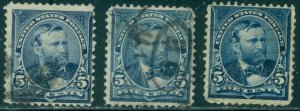 SCOTT # 281, USED, FINE, 3 STAMPS, GREAT PRICE!