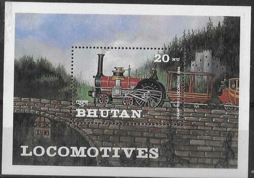 1984   BHUTAN  -  SG.  MS  539A  -  CRAMPTONS LOCOMOTIVE   -  MNH 