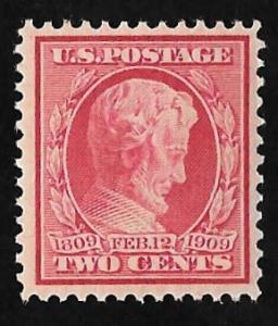 367 2 cent Lincoln Birth Stamp mint OG NH EGRADED F 60