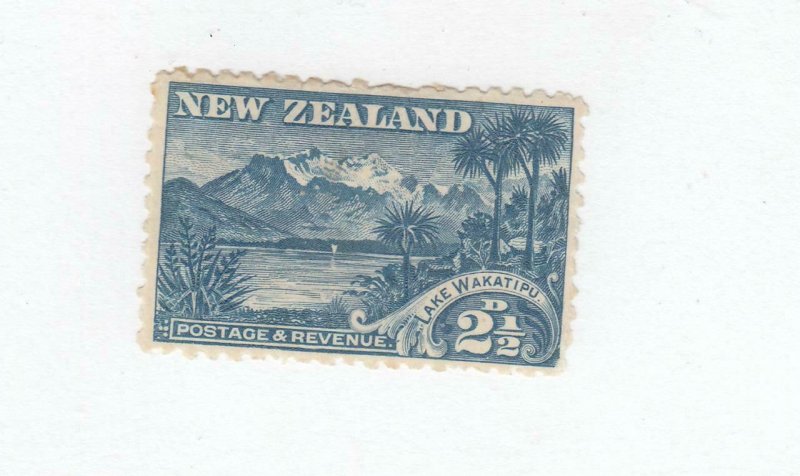 NEW ZEALAND # 74 VF-MLH 2.5cts LAKE WAKATIPU CAT VALUE $50