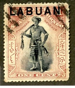 Labuan, Scott #72Ad, cto