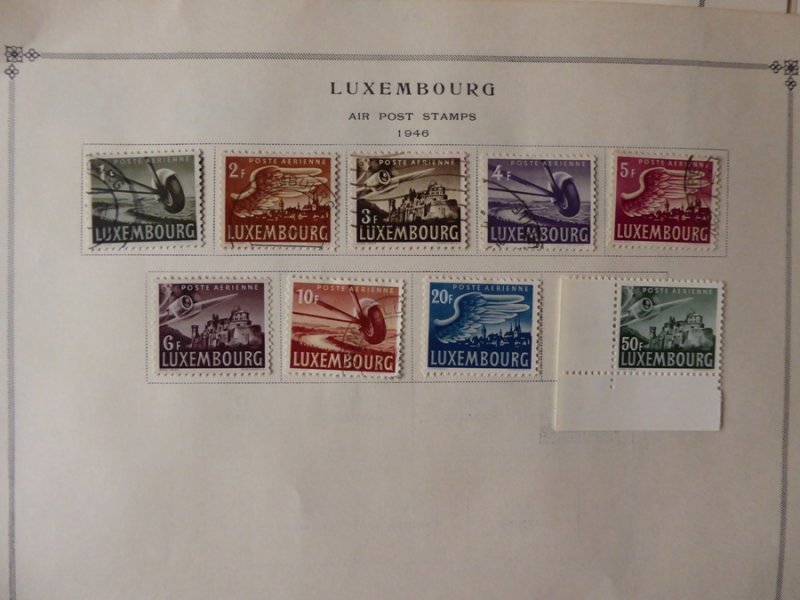 Luxemburg 1874-1966 Stamp Collection on Scott International Stamp Album pages