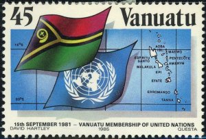 Vanuatu #405 Admission to UN 45v Postage Stamp Topical 1985 Mint LH