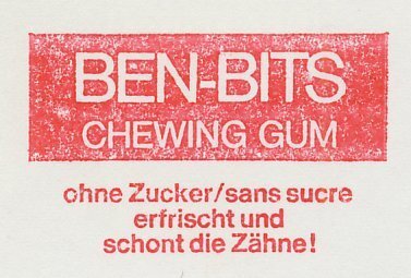 Meter cut Switzerland 1980 Chewing gum - Ben Bits