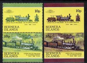 Bernera 1983 Locomotives #2 (Lehigh Valley Railroad) 10p ...