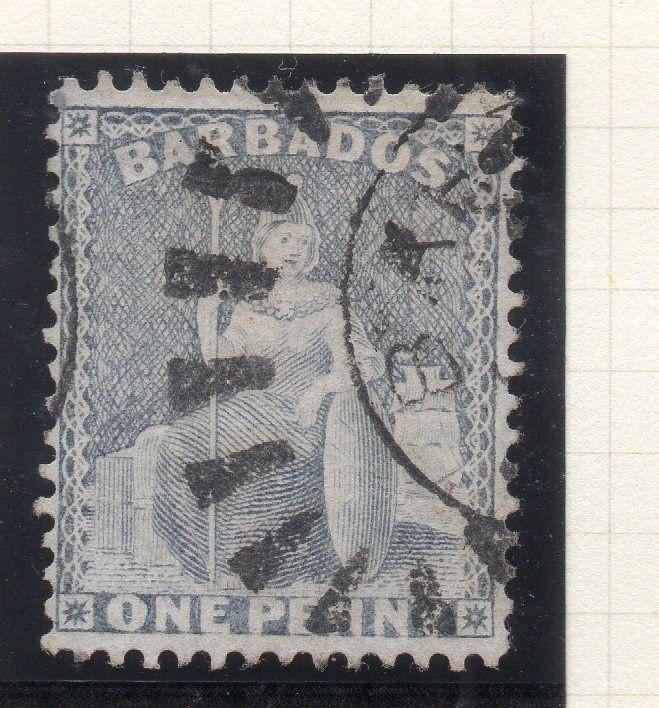 Barbados 1870s Early Issue Fine Used 1d. 294617