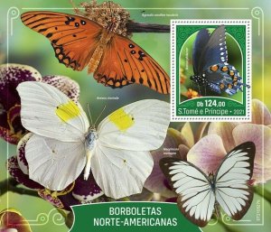 Sao Tome & Principe 2021 MNH North American Butterflies Stamps Butterfly 1v S/S