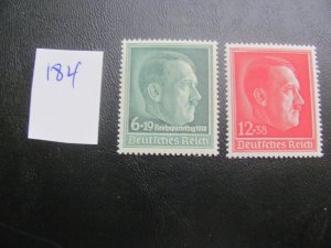 GERMANY 1938 MNH SC B118,B120 XF 33 EUROS (184)