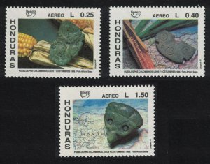 Honduras Archaeology Pre-Columbian Civilisations UPAEP 3v 1991 MNH