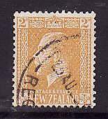 New Zealand-Sc#163- id8-used 2p yellow KGV-1916-19-