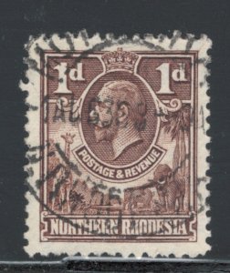 Northern Rhodesia 1925 King George VI 1p Scott # 2 Used