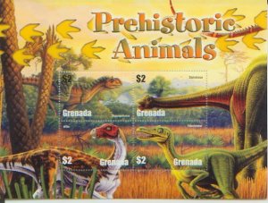 Prehistoric Animals,    S/S 4,  GREN05010