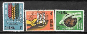 Ghana #132-34 Used Set of Singles (my1)