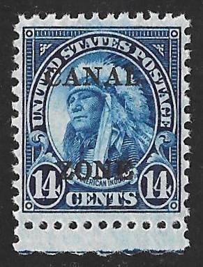 CANAL ZONE 116 14 cent American Indian Stamp Mint OG NH EGRADED XF 90 XXF