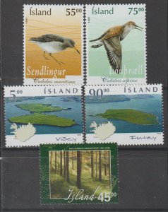 Iceland SC 1029-30, 1033-4, 1035 Mint Never Hinged