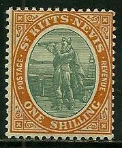 Saint Kitts-Nevis, 20, Mint Hinge