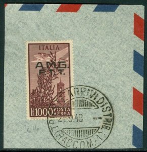 EDW1949SELL : TRIESTE 'A' 1948 Scott #C16 Used on piece. XF & Choice. Cat $350.