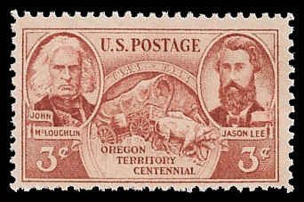 PCBstamps   US # 964 3c Oregon Territory, MNH, (6)