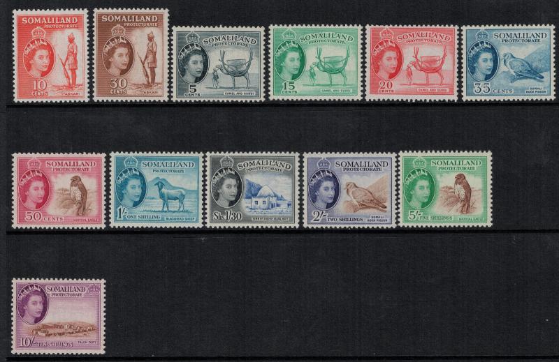 Somaliland 1953-58 SC 128-139 NH CV $139.15