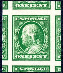 #383 – 1910 1c Franklin. MNH OG rated Gem 100 by PSE. Superb!