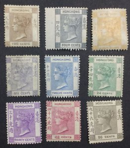 MOMEN: HONG KONG SG #8a/19 1863-71 CROWN CC MINT OG H £5,300 LOT #65227