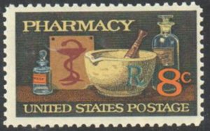 1972 Pharmacy Single 8c Postage Stamp, Sc# 1473, MNH, OG
