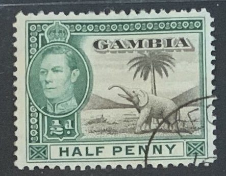 GAMBIA 1938 HALFPENNY SG150 USED