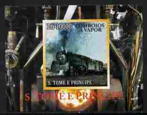 Sao Tome & Principe 2010 STEAM TRAINS Deluxe s/s Mint (NH) #1