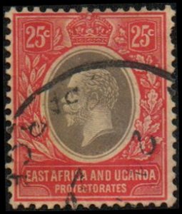 East Africa & Uganda 60 - Used - 25c George V (1914) (cv $6.50)