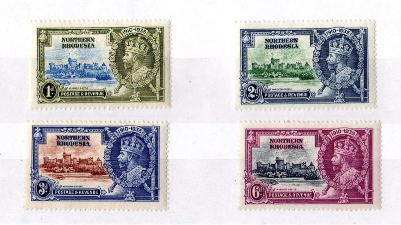 Northern Rhodesia KGV 1935 Silver Jubilee Set Mint MH X6144