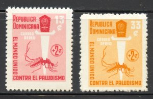 Dominican Republic Scott CB24-25 MNHOG - 1962 Anti-Malaria Issue - SCV $1.60