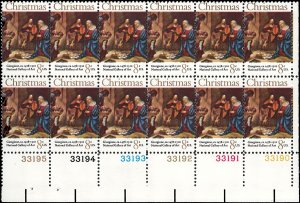 US Scott# 1444  1971 8c multi  Adoration of the Shepherds; TAGGED