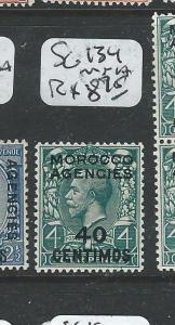 MOROCCO  (P2302B) KGV 40C/4D  SG 134   MNH