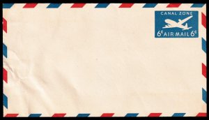 Canal Zone Scott UC3 Stamped Air Mail Envelope (1949) Mint F-VF Q