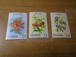 Ghana  #  785-87   MNH   Flowers