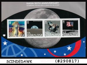 GIBRALTAR - 2008 NASA 50th Anniversary / SPACE MIN SHEET MINT NH