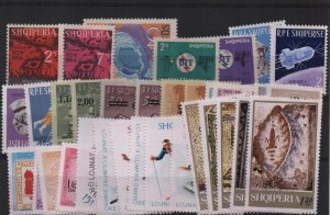 Albania 19564-69 Ten complete sets all   MNH