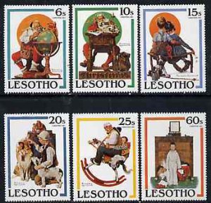 LESOTHO - 1981 - Christmas Paintings - Perf 6v Set - Mint Never Hinged