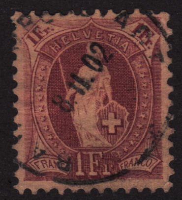 Switzerland 87 Helvetia 1882