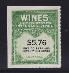 RE202 VF-XF Wine revenue stamp unused with nice color cv $ 300 ! see pic !