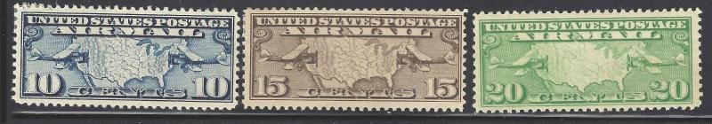 #C7/8/9 US AIRMAILS-MINT-FINE-V/F