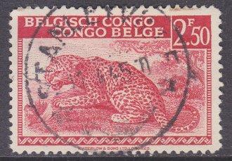 Belgian Congo sc#219 1942 2.50f Animals used